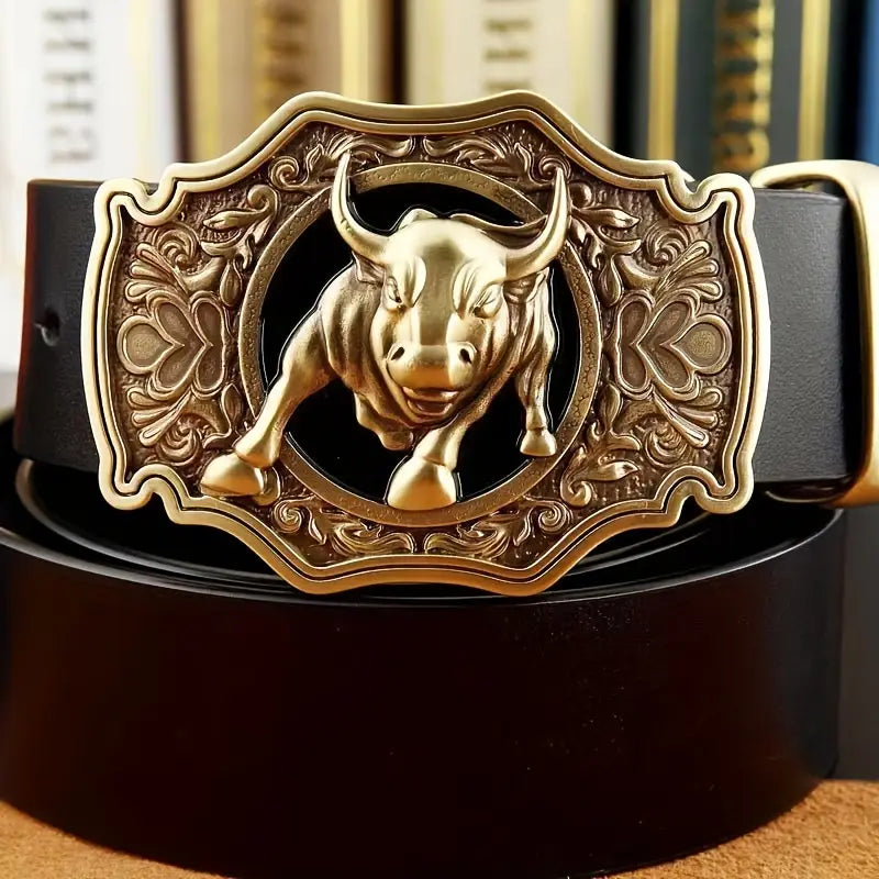 Copper alloy bull head buckle belt