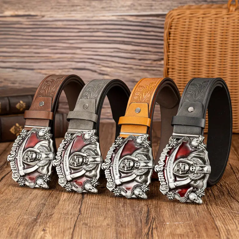 Halloween skull belt