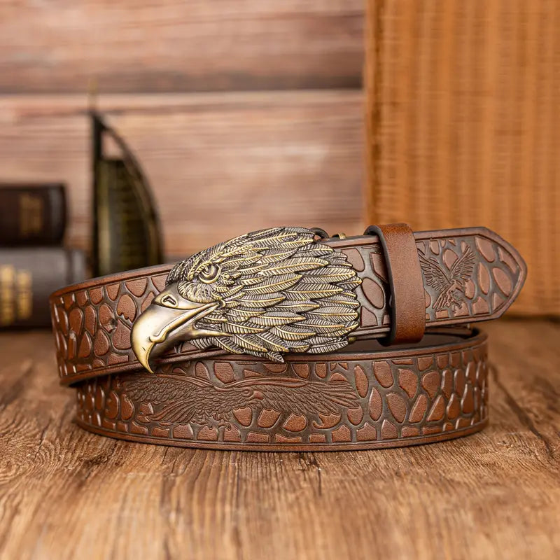 Unique Eagle Feather Button belt