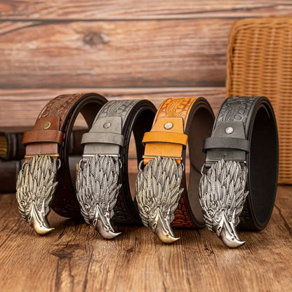 Unique Eagle Feather Button belt